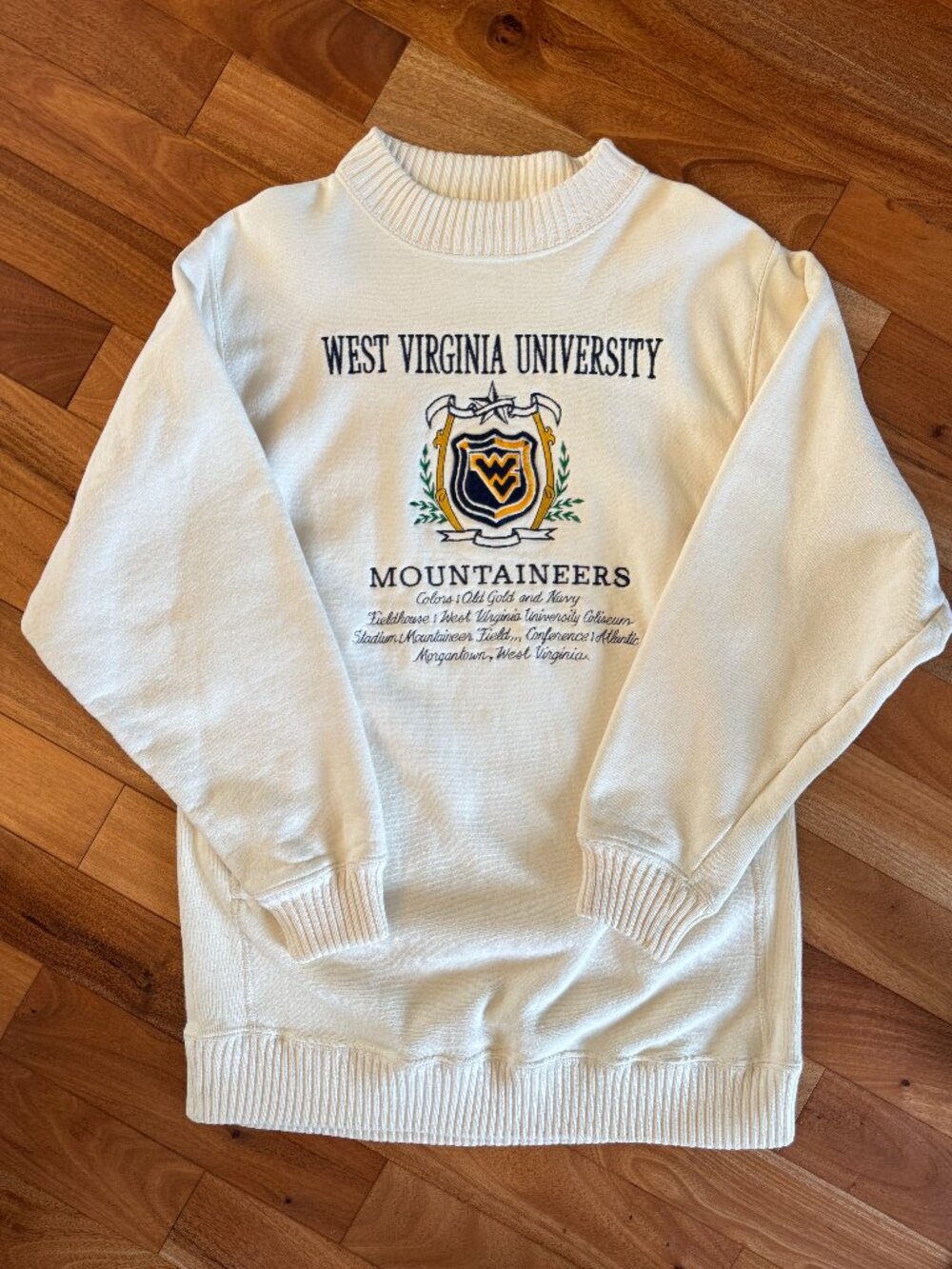Vintage Nutmeg Mills West Virginia University WVU Football Pullover Sweatshirt